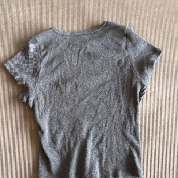 Gray Women's Ribbed Top - Picture 5 of 5